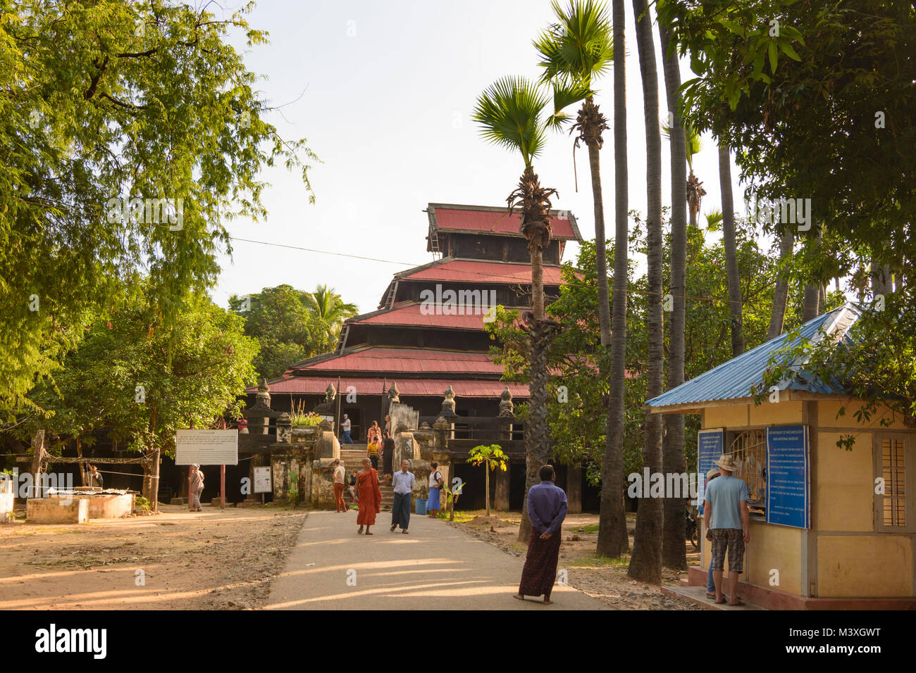 Inwa (Ava) Bagaya Kyaung Kloster, Region, Mandalay, Myanmar (Birma) Stockfoto