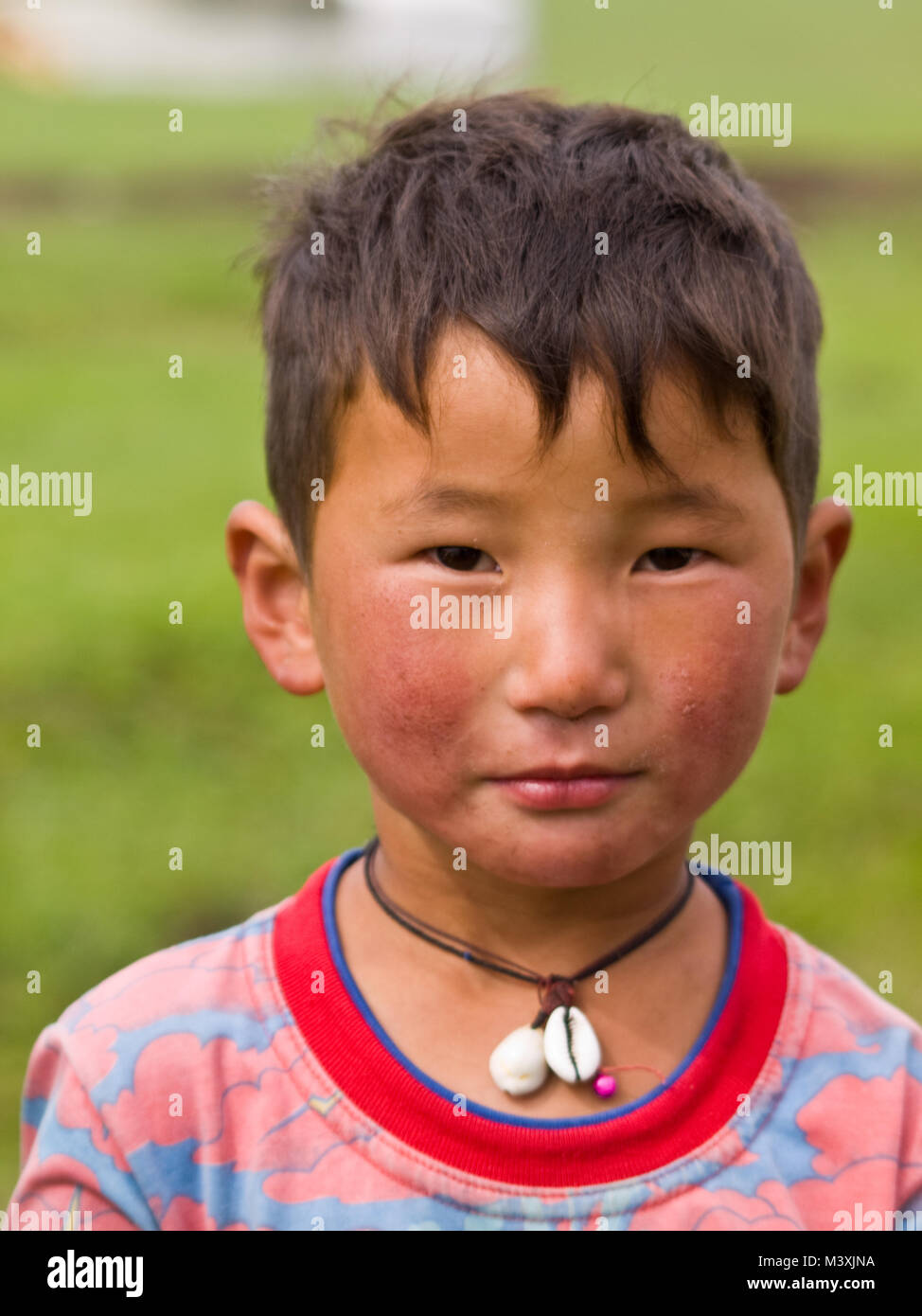 Mongolische junge Porträt Stockfotografie - Alamy