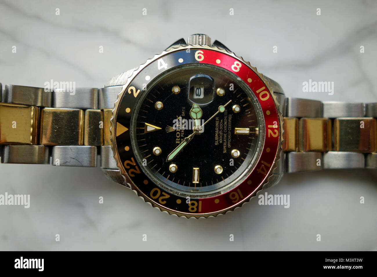 Ein billiges Fake Rolex Armbanduhr Magier in Mexiko Stockfoto