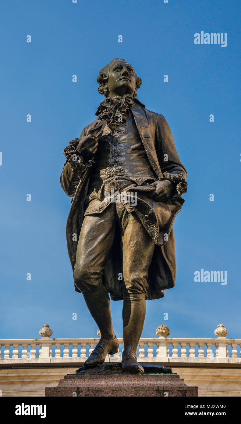 Goethe Denkmal von Carl Seffner 1903 vor der Alten Handelsborse, Museum in Leipzig, Sachsen, Deutschland geformt Stockfoto