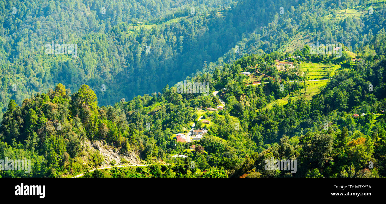 Landschaft von ländlichen Dorf im Hochland von Guatemala Stockfoto