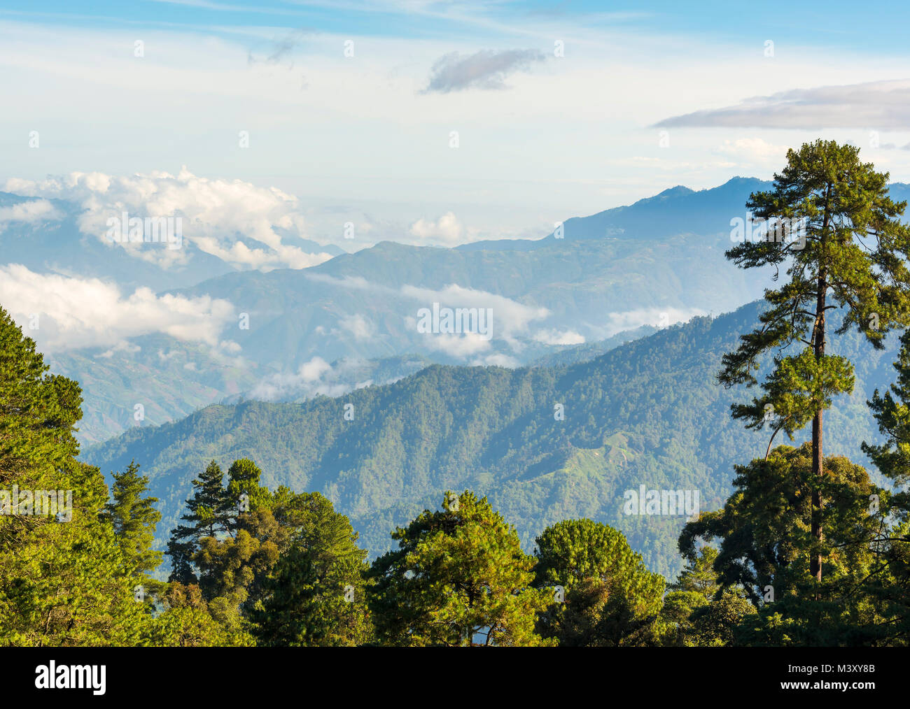 Malerische Landschaft der Berge rund um San Marcos in Guatemala Stockfoto