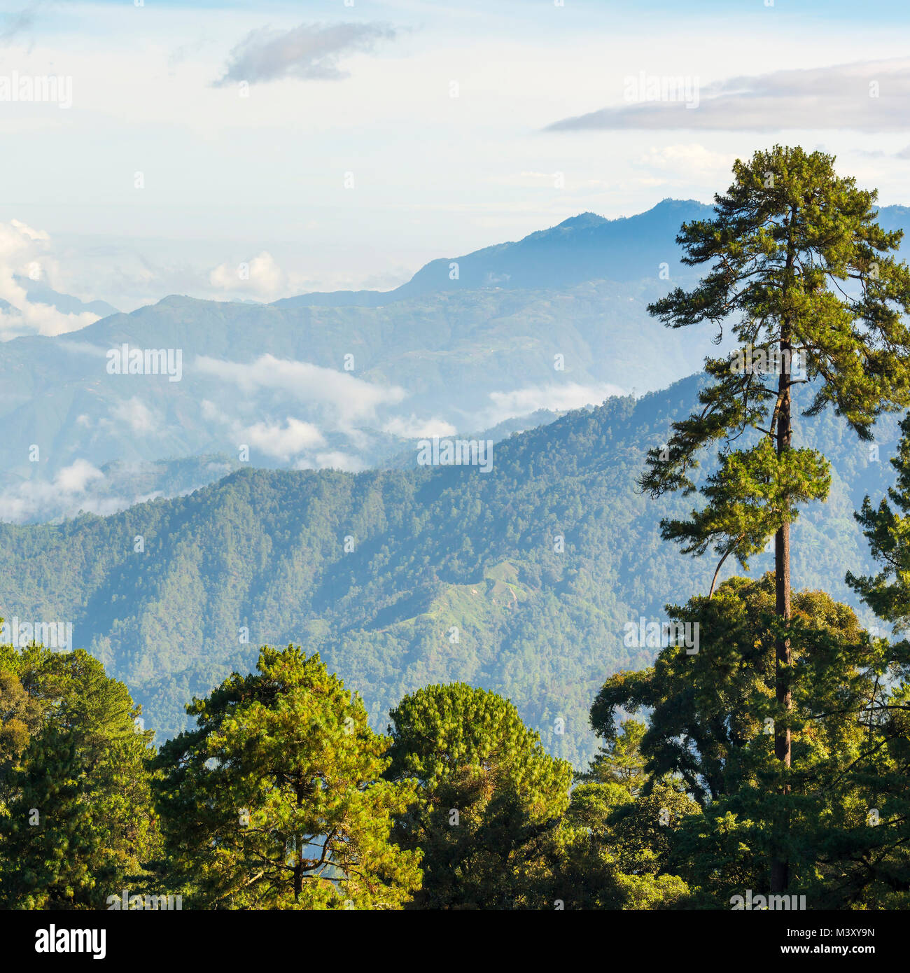 Malerische Landschaft der Berge rund um San Marcos in Guatemala Stockfoto