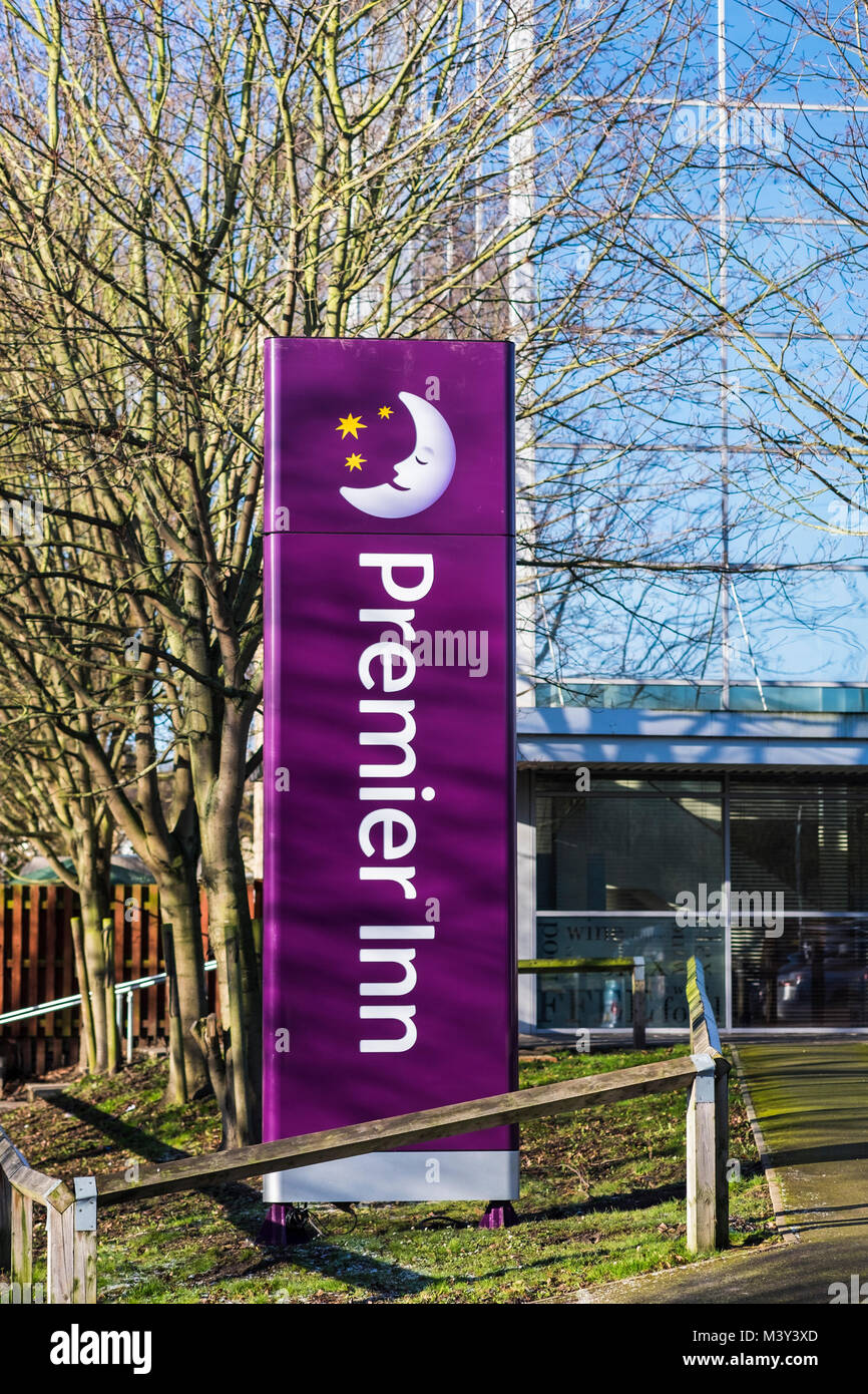 Premier Inn Hotel, Wasser Lane, Watford, Hertfordshire, England, UK. Stockfoto