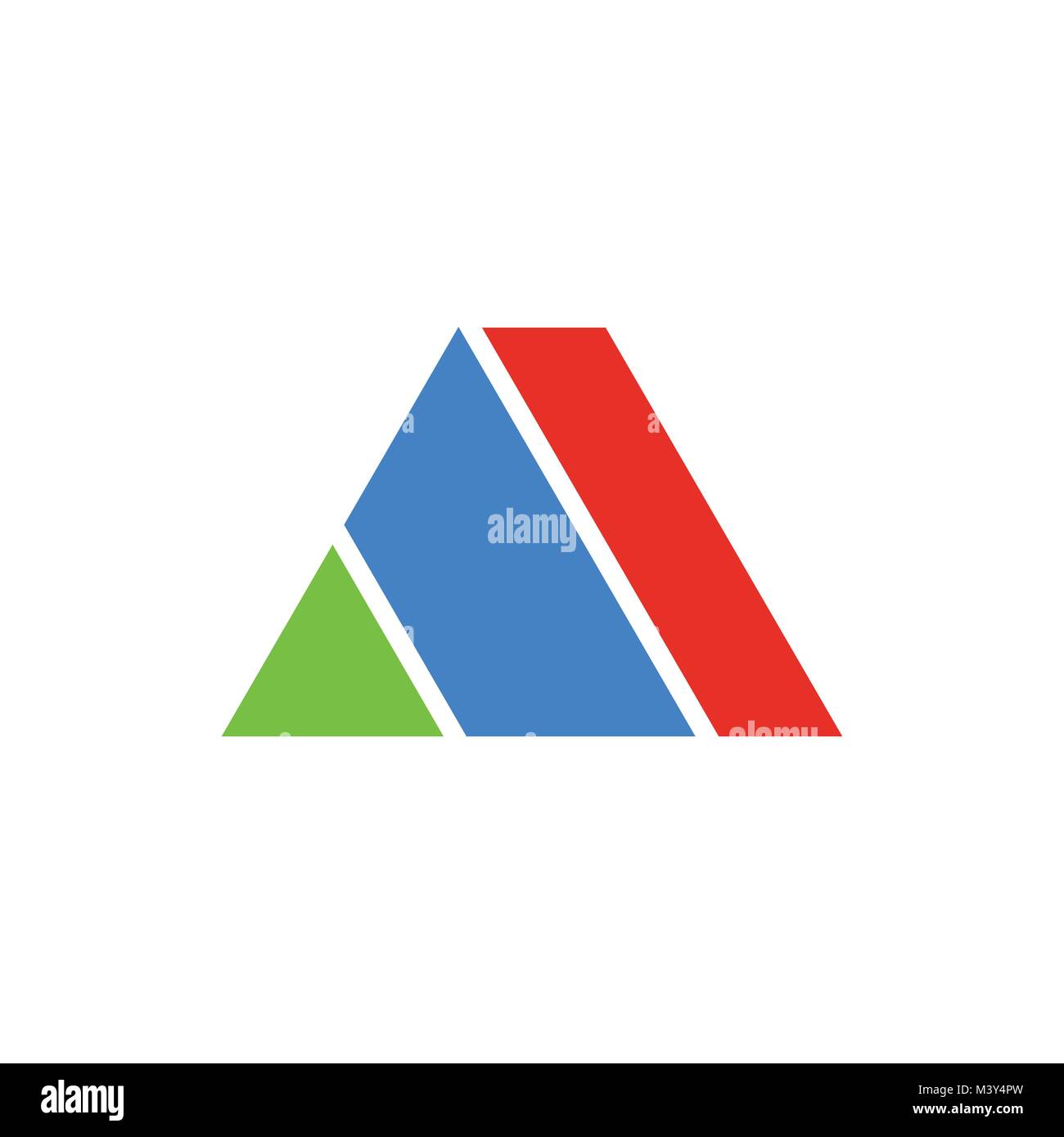 Erste einen Buchstaben Pyramidenform Vector Illustration Graphic Design Stock Vektor