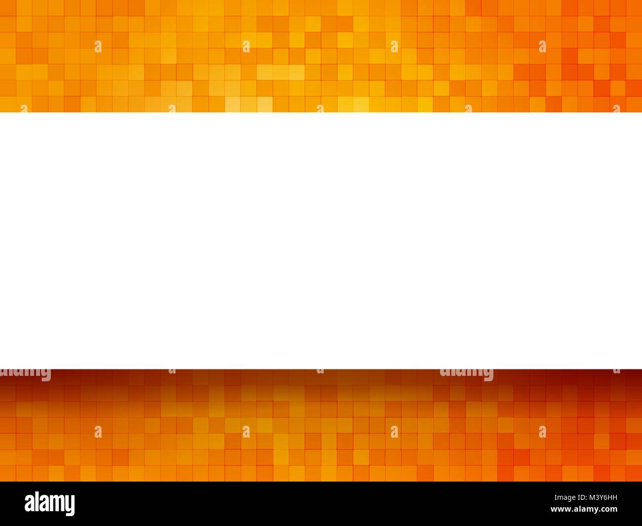 Orange karierte Hintergrund mit Label Stock Vektor