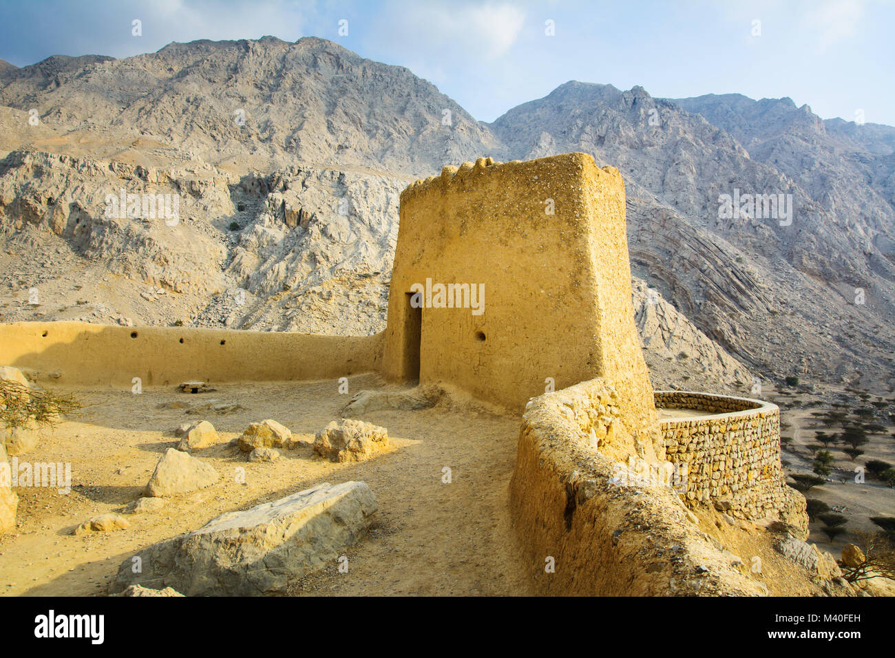 Dhayah Fort, historischen Ort im Norden von Ras Al Khaimah Vereinigte Arabische Emirate Stockfoto