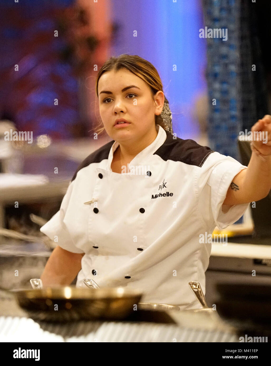 Hells Kitchen Michelle In 17 Chefs Compete Staffel 14 Folge 2 Luftete 10 Marz 2015 Ph Greg Gayne Tm Und Copyright Stockfotografie Alamy