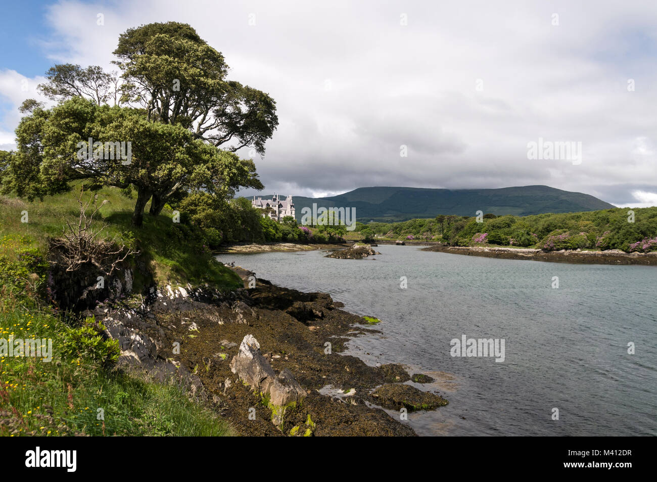 Puxley Mansion, ein Hotel auf dem Dunboy Anwesen in der Nähe von Castletownbere auf der Beara-Halbinsel. Südirland. Stockfoto