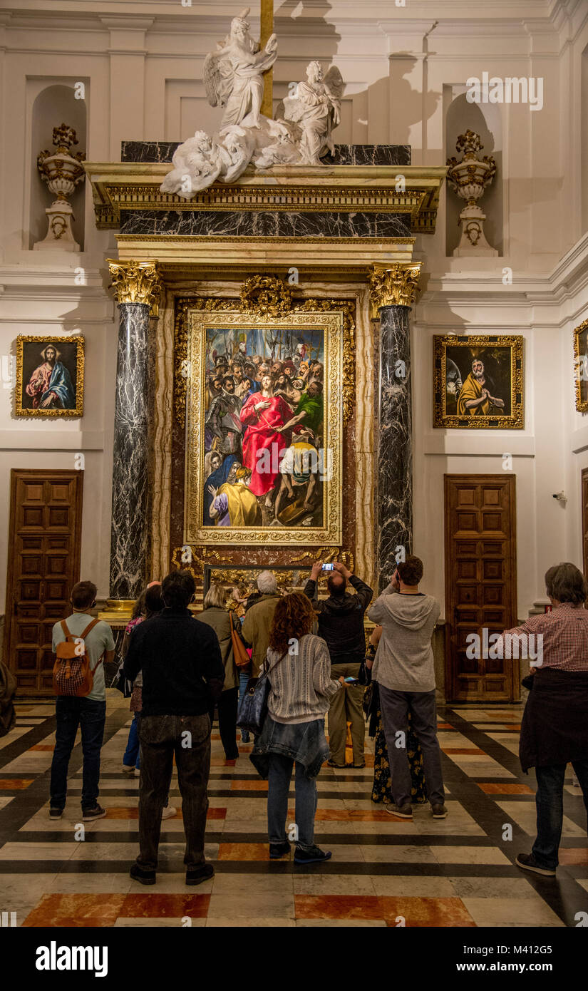 El Greco's 'aus dem Strafvollzugsgesetz Christus' in der Kathedrale von Toledo Stockfoto