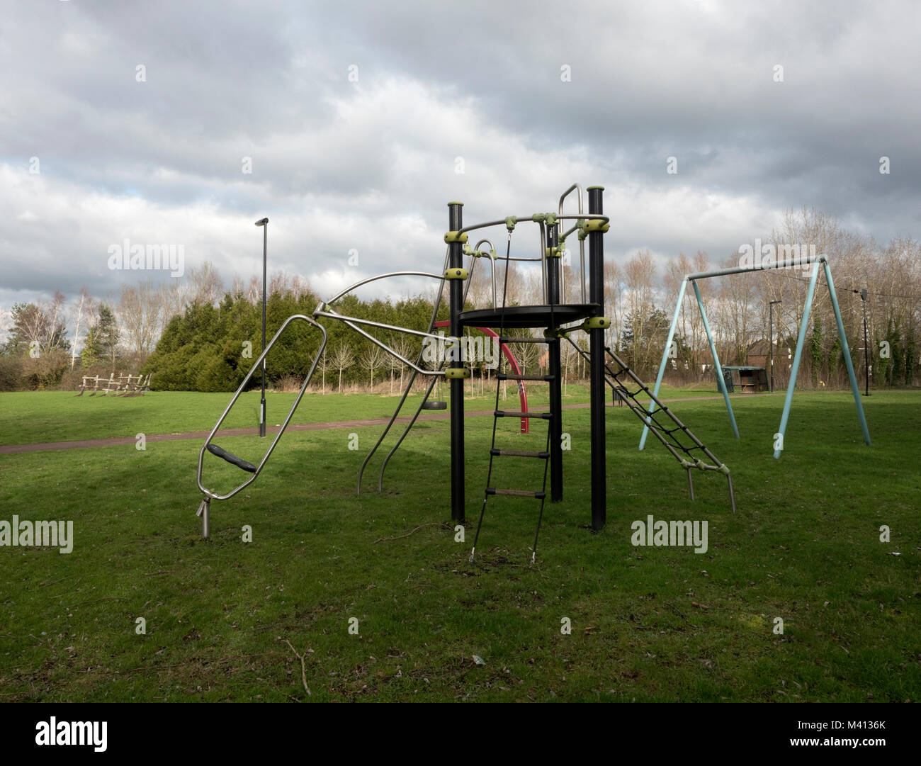 Kinderspielplatz, Redbridge Wharf Park, Southampton, Hampshire, England, Großbritannien Stockfoto