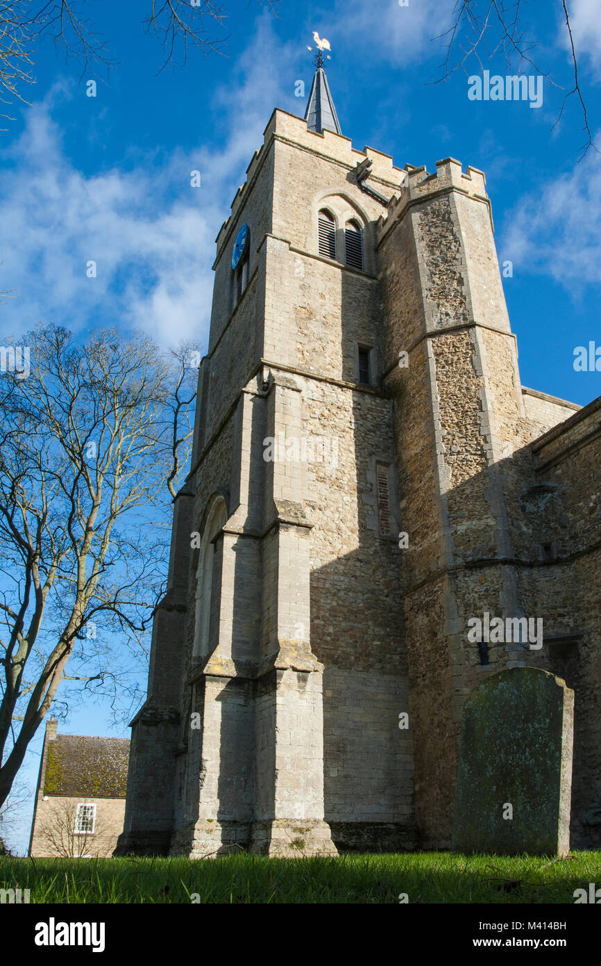 Der Turm von St. Peter's Kirche, Wilburton, Cambridgeshire, England Stockfoto