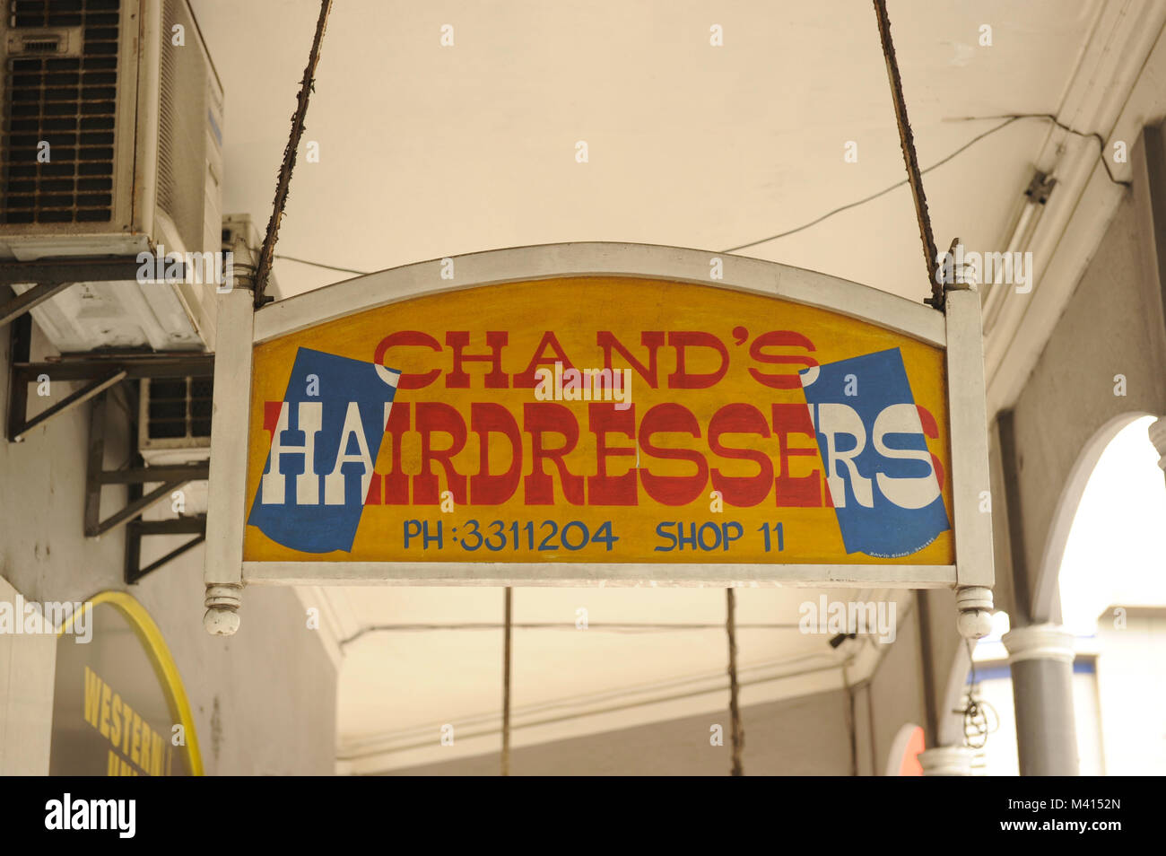 Chand's Hairdresses, Shp 2 Honson Arc Suva, Fidschi Stockfoto