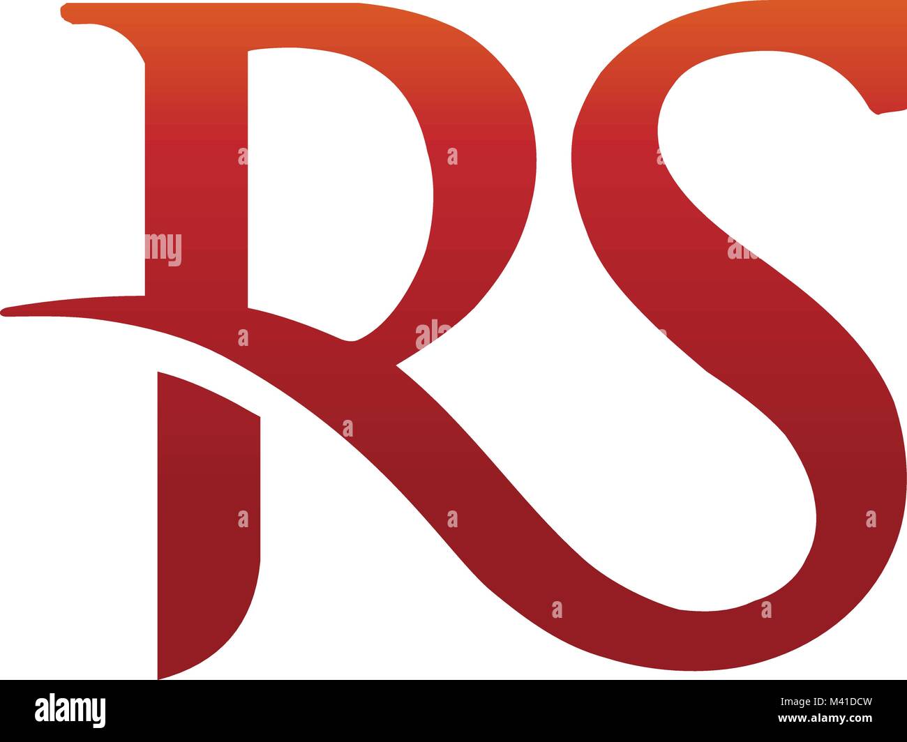 Elegante Konzept Logo Elemente Schreiben RS Vektor Bild Stock Vektor