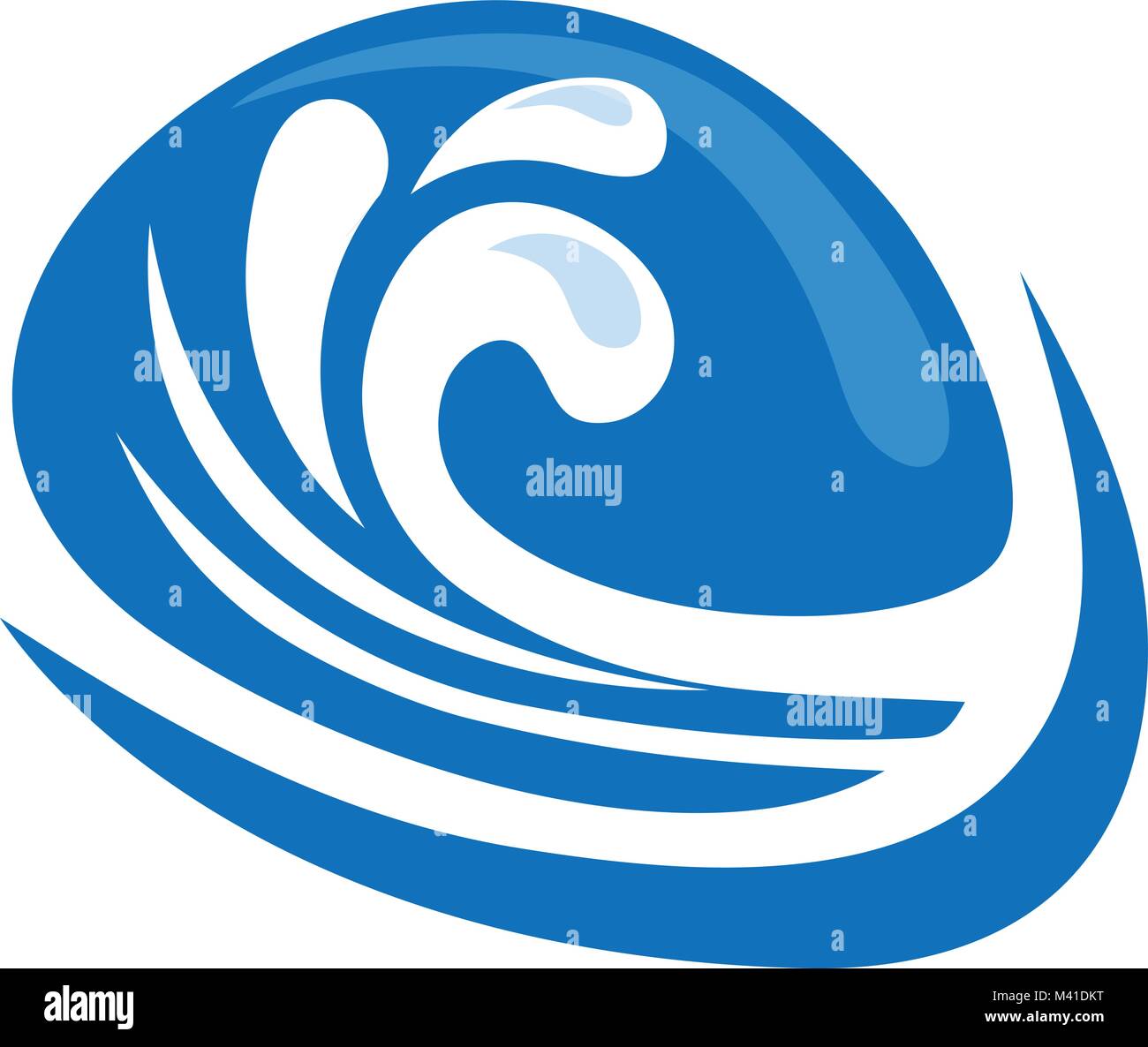 Moderne Symbol Konzept von Splash frisches Wasser, Ozean, Wellen, Meer, Stock Vektor