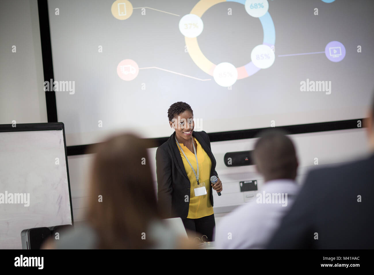 Weibliche Führungskräfte ein Training Konferenz Stockfoto