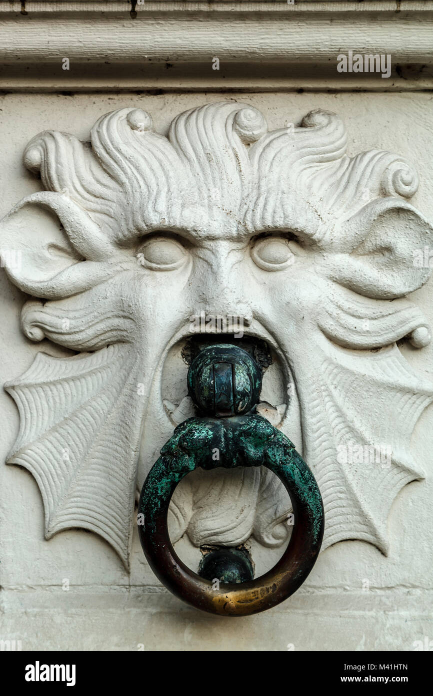 Ornament, Renaissance Rathaus, Burgplatz, Brügge, Belgien Stockfoto