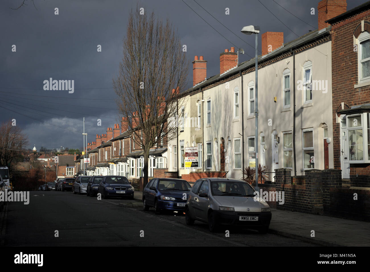 Vorteile Straße. Abgebildet ist James Turner Straße in der Winston grünen Gegend von Birmingham. Es war für einen Dokumentarfilm auf Kanal 4 TV gefilmt. Stockfoto