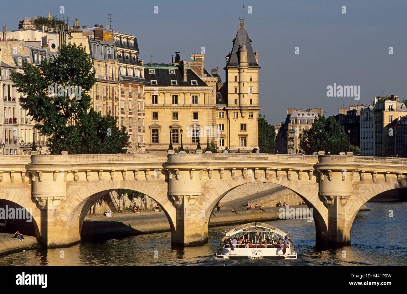 Frankreich, Paris, Bereich als Weltkulturerbe von der UNESCO, Pont Neuf und Quai des Orfevres Stockfoto
