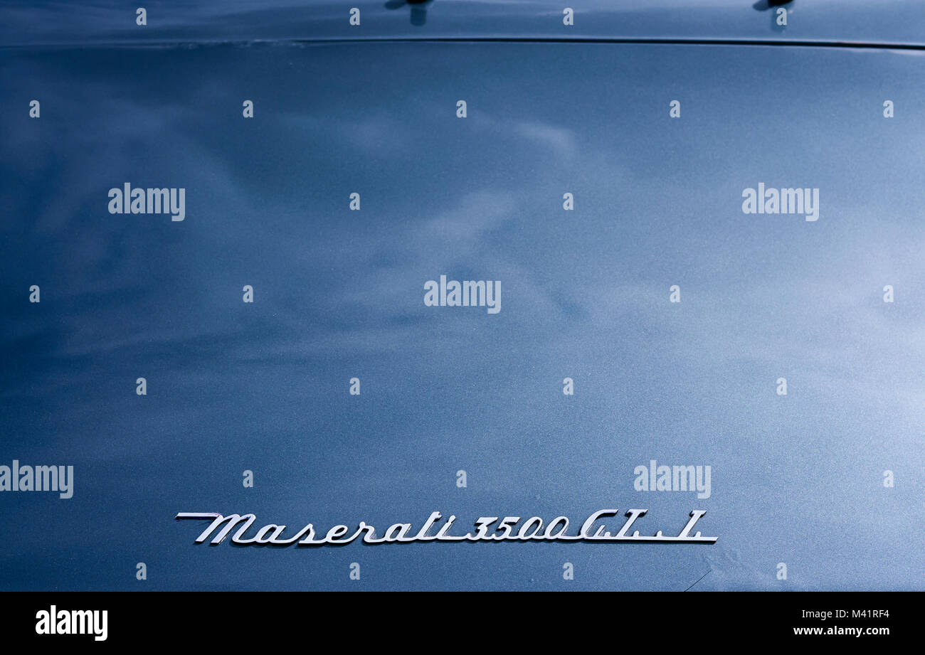 Details einer 1961 Maserati 3500 GTi Gran Turismo Stockfoto