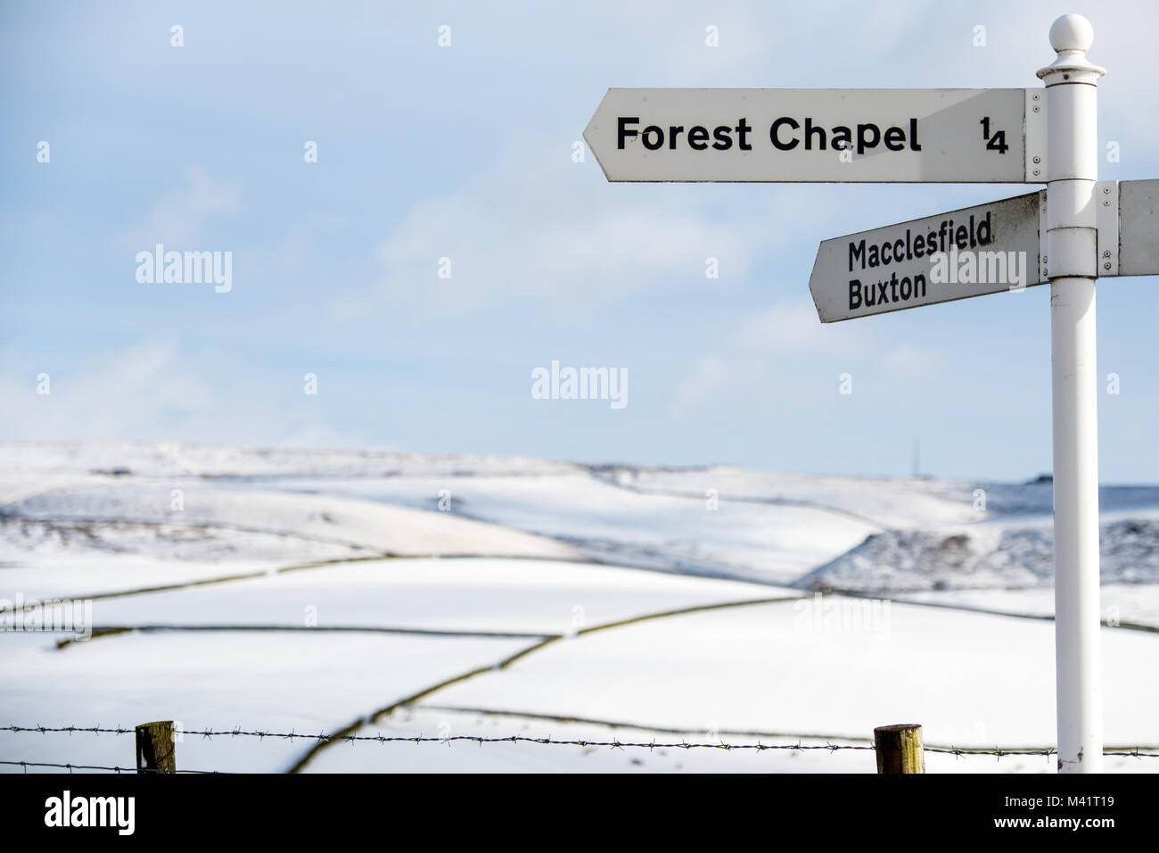 Waldkapelle in Macclesfield, Cheshire, wald winter Stockfoto