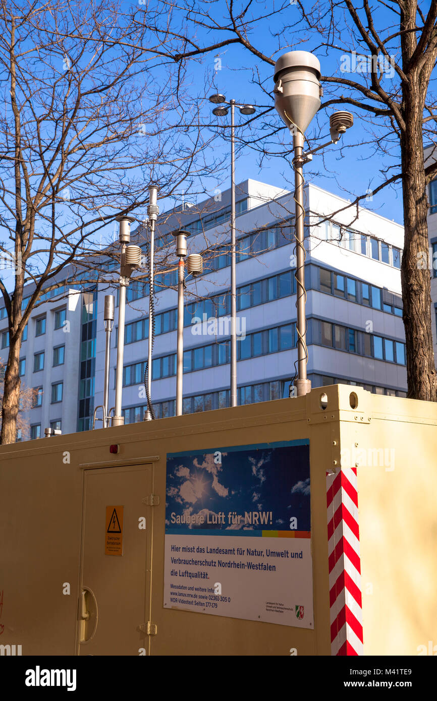 Europa, Deutschland, Nordrhein-Westfalen, Köln, Feinstaub Messstation an der Turiner Straße. Europa, Deutschland, Bayern, 92660 K Stockfoto