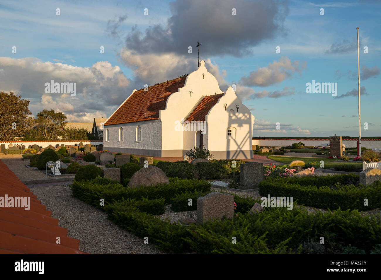 Mandø Kirche im Abendlicht Stockfoto