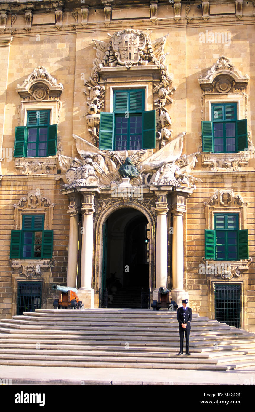 Auberge de Castille León et Portugal, Valletta, Malta, Europa Stockfoto