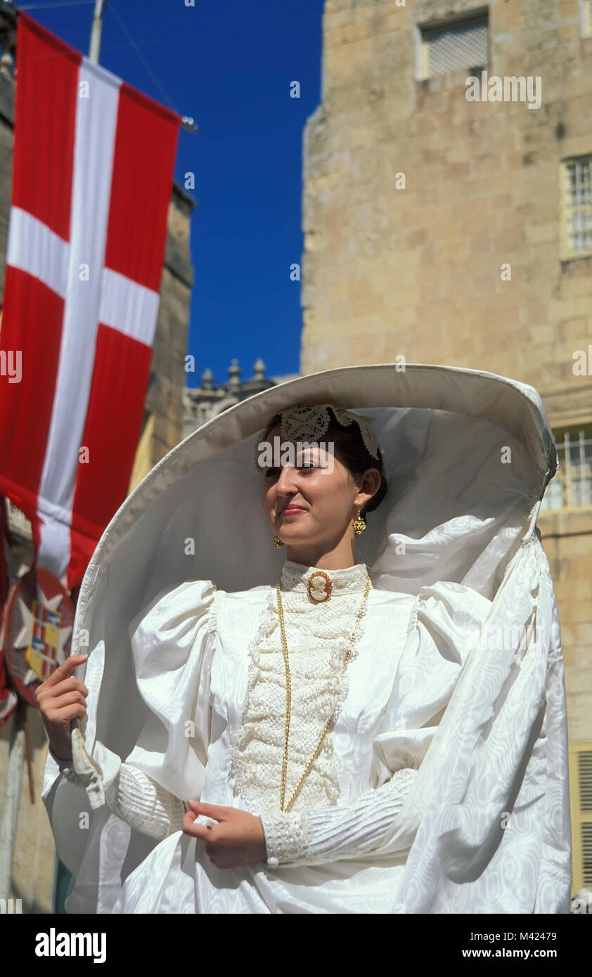 Historische fiesta, Mdina, Malta, Europa Stockfoto