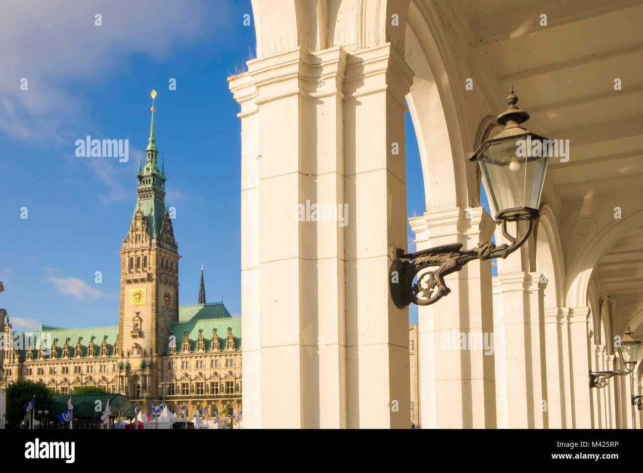 Hamburg, das Rathaus, das Rathaus im Stadtzentrum Stockfoto