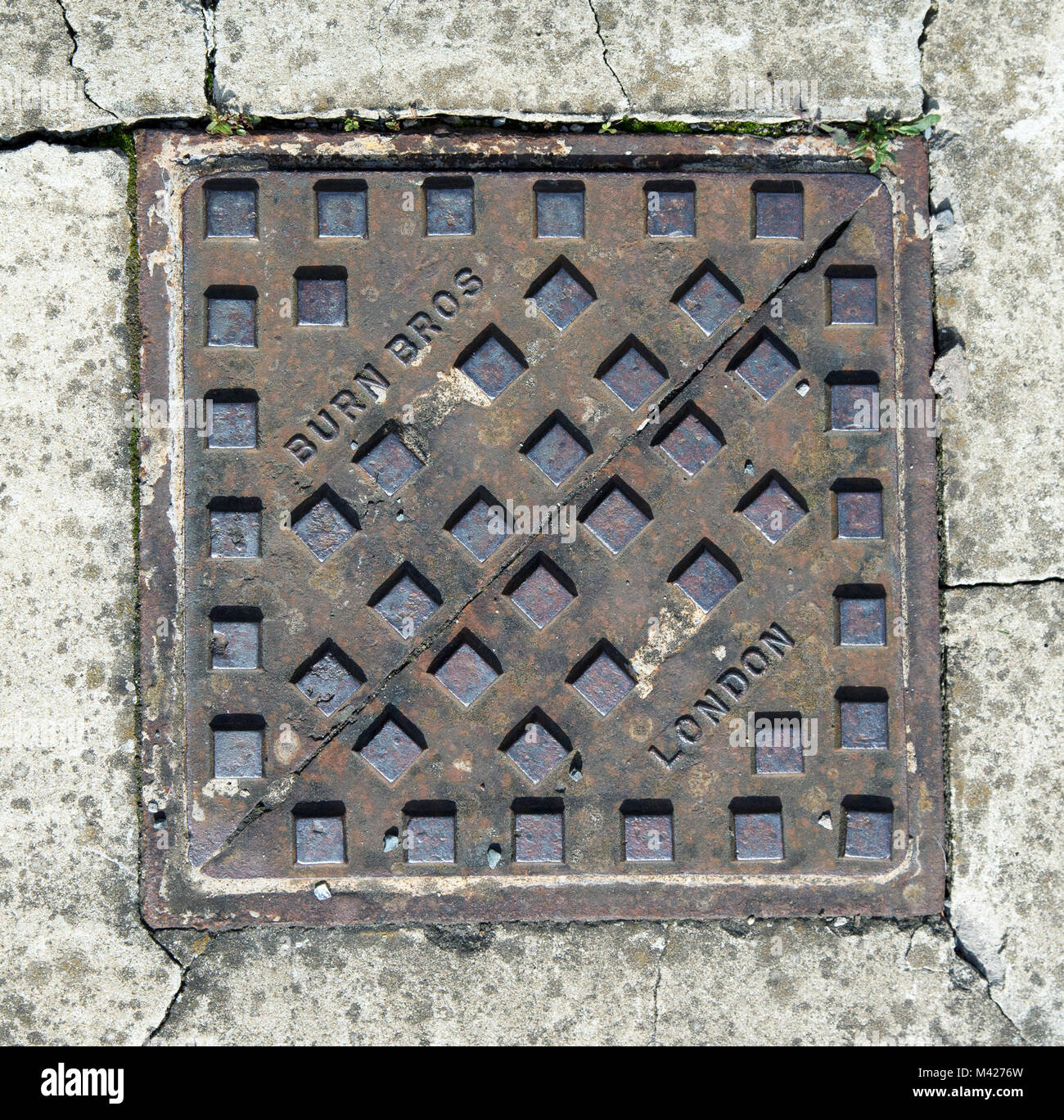 Brennen Sie Brüder, London Kohle Platte Stockfoto