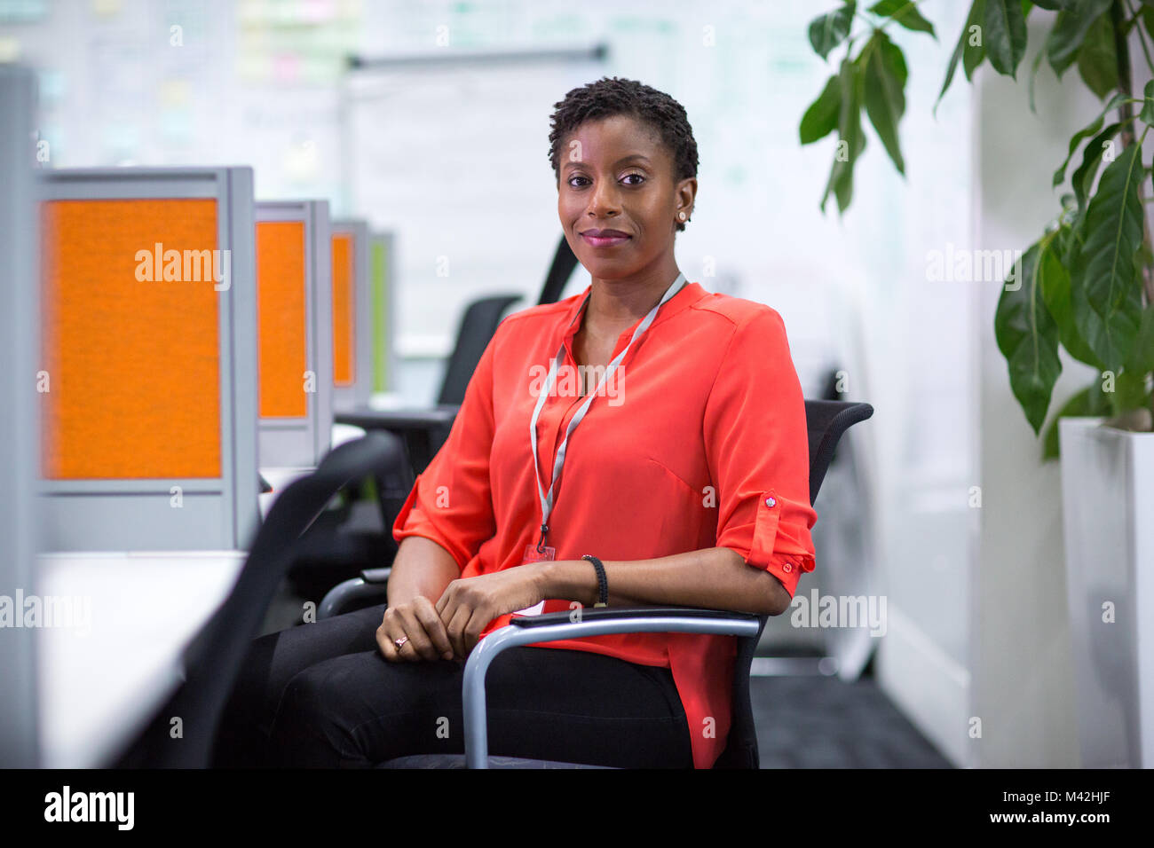 Portrait von erfolgreichen afrikanischen amerikanischen Geschäftsfrau Stockfoto