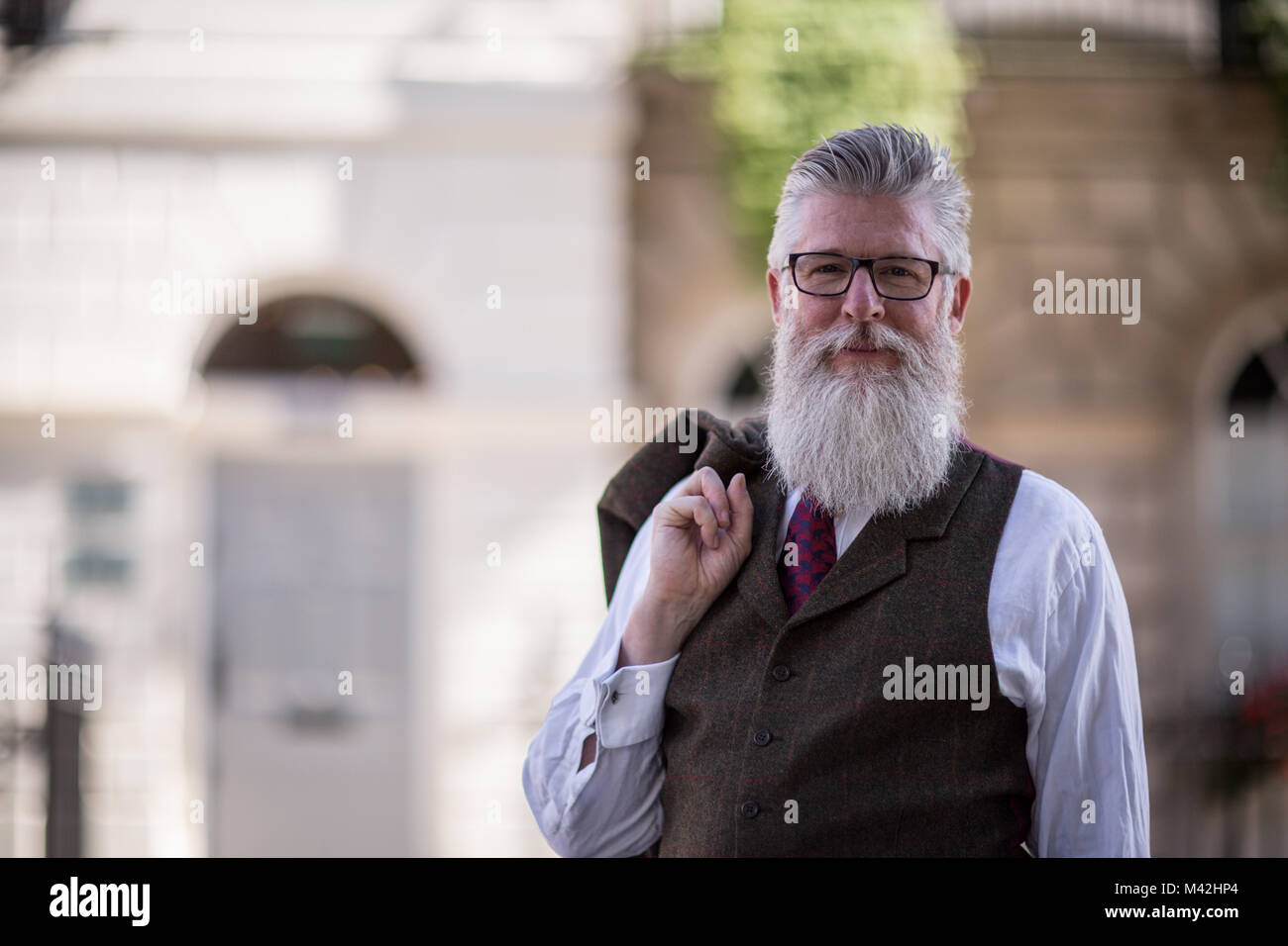 Portrait von modischen älterer männlichen Stockfoto