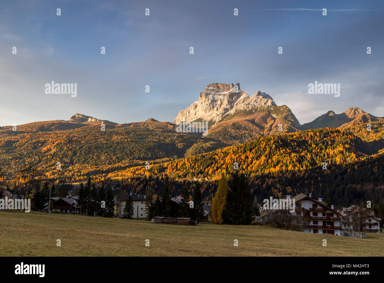 Streiflicht auf Pelmo, S. Vito di Cadore Belluno Bezirk, Venetien, Italien, Europa montieren Stockfoto