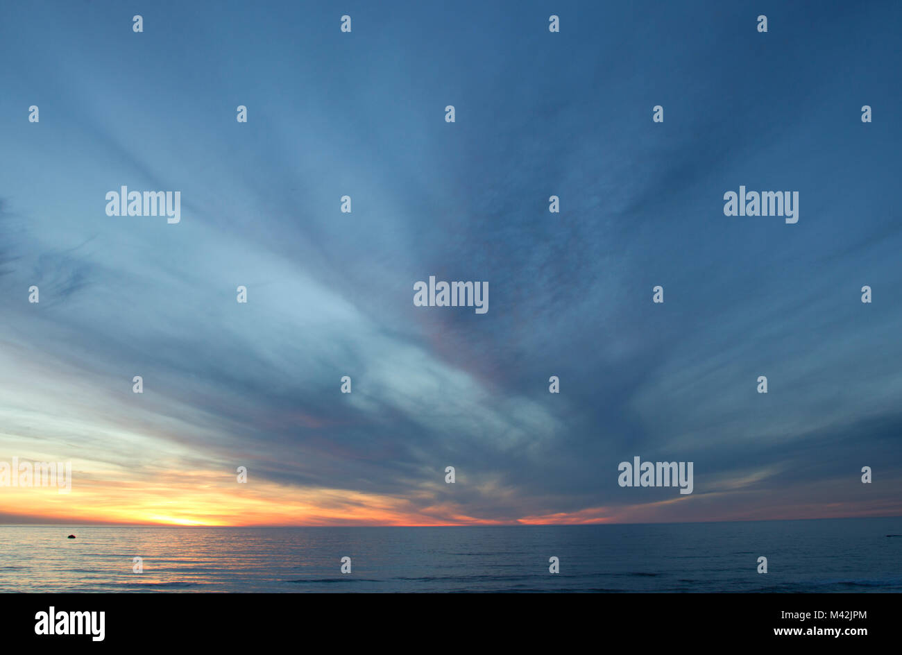 Pazifik Sonnenuntergang Stockfoto