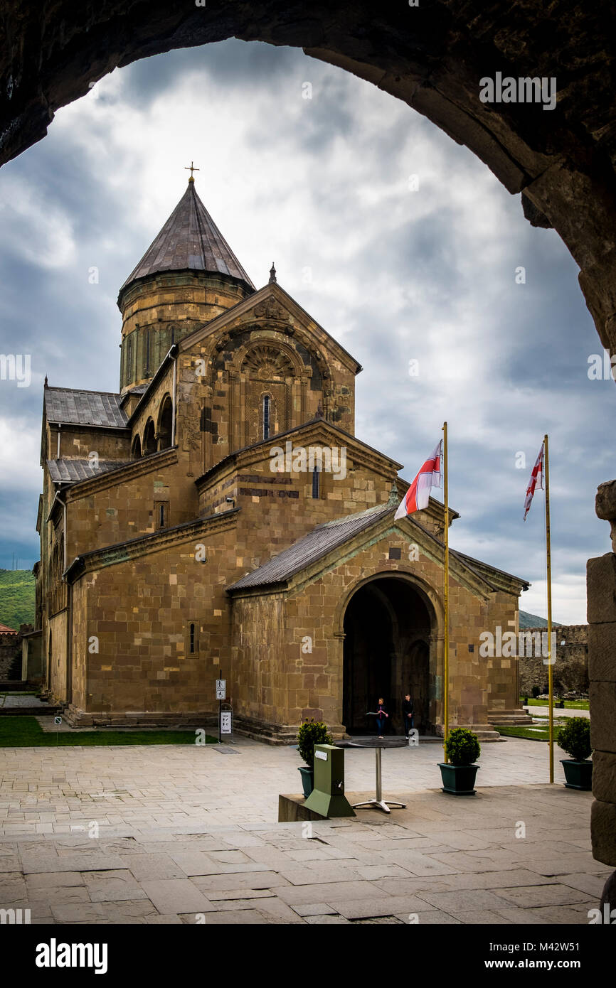 Svetitskhoveli Kathedrale in Mtskheta, Georgien, Caucaus, Eurasien. Stockfoto