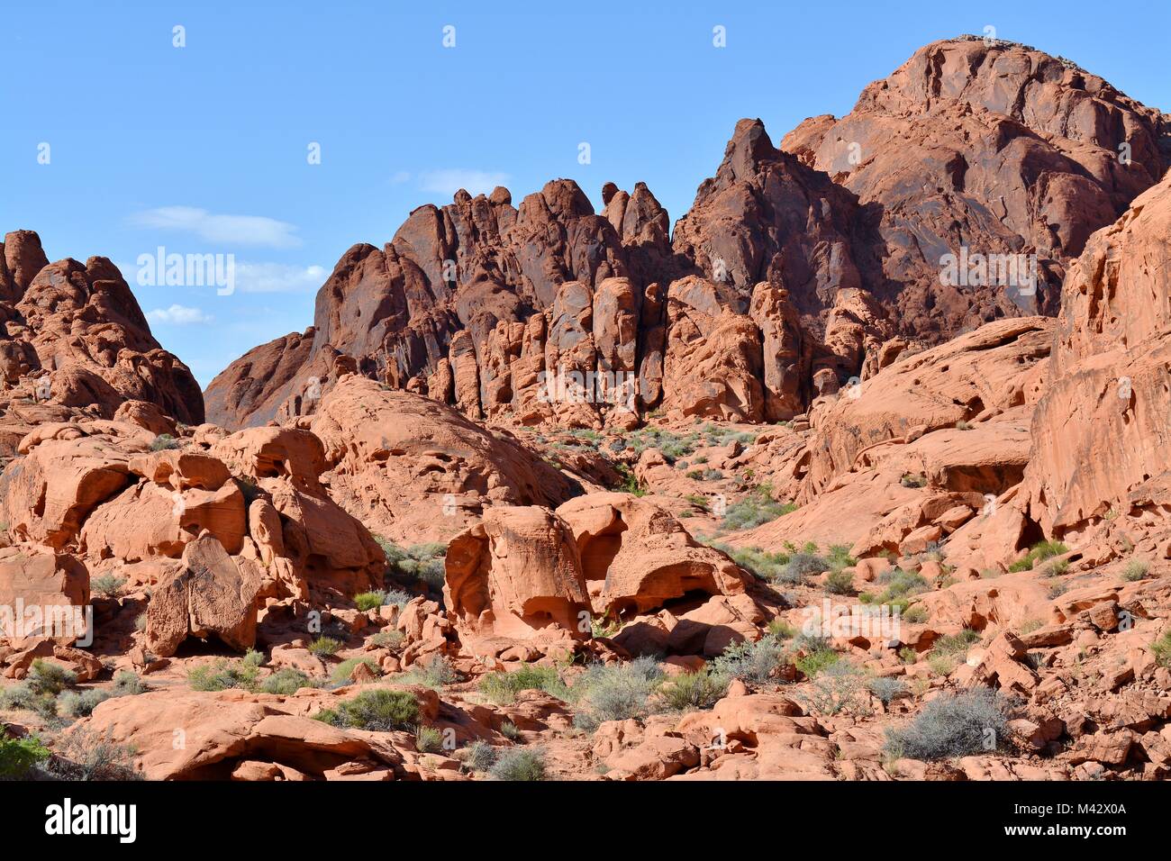 Tal des Feuers rock Block entlang mouses tank Trail Stockfoto