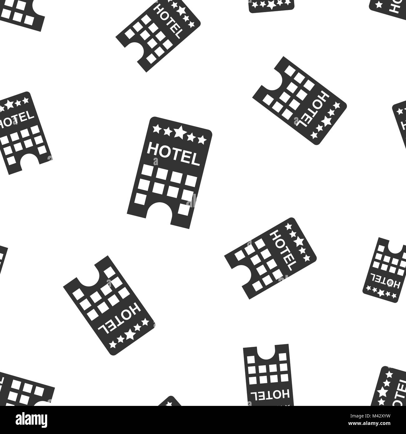 Hotel nahtlose Muster Hintergrund. Business Flat Vector Illustration. Hotel symbol Muster. Stock Vektor