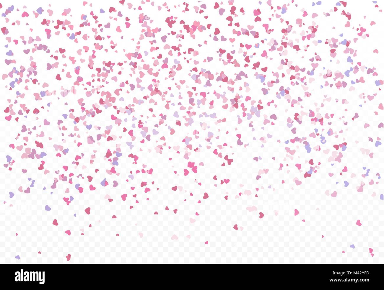 Herz Konfetti Fallt Auf Transparentem Hintergrund Valentines Tag Karte Vorlage Vector Illustration Eps 10 Stock Vektorgrafik Alamy