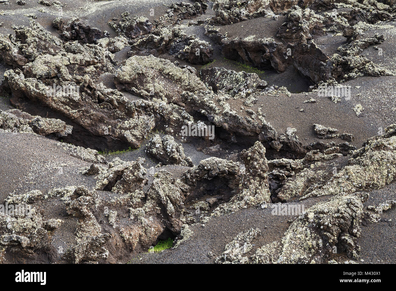 Land der Nationalpark Timanfaya auf Lanzarote, Kanarische Inseln, Spanien Stockfoto