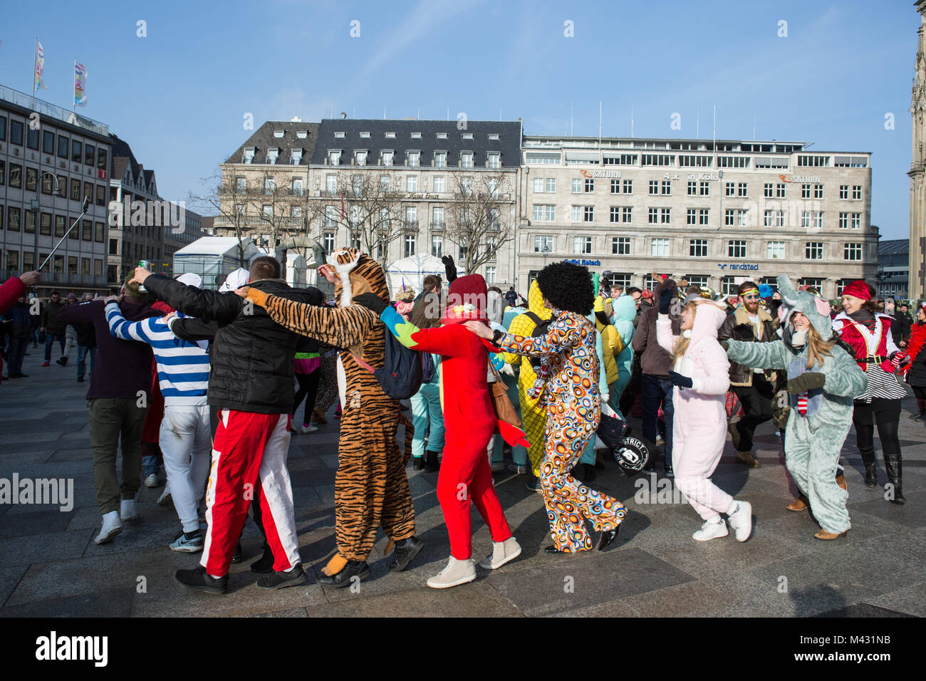 Im Inneren des Kölner Karnevals 2018, Deutschland Stockfoto