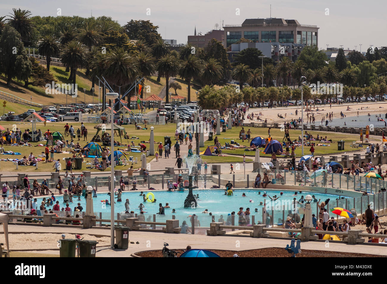 Wochenende am östlichen Strand, Geelong, Victoria, Australien Stockfoto