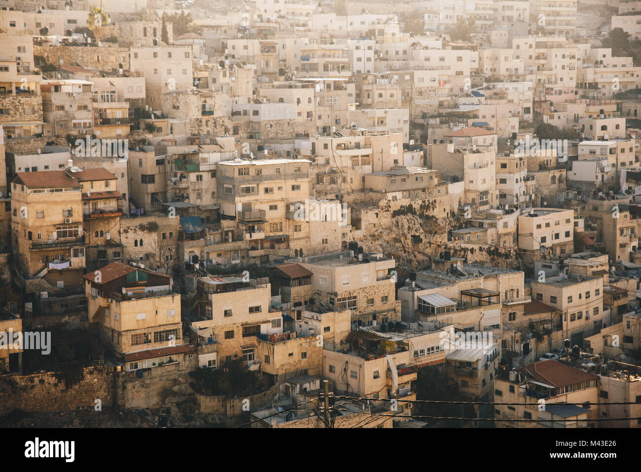 Anzeigen von Silwan Dorf am Bach Kidron, Ostjerusalem Stockfoto