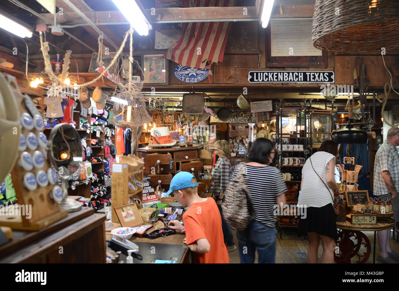 Die Post General Store Shop luckenbach Texas Innenraum Stockfoto