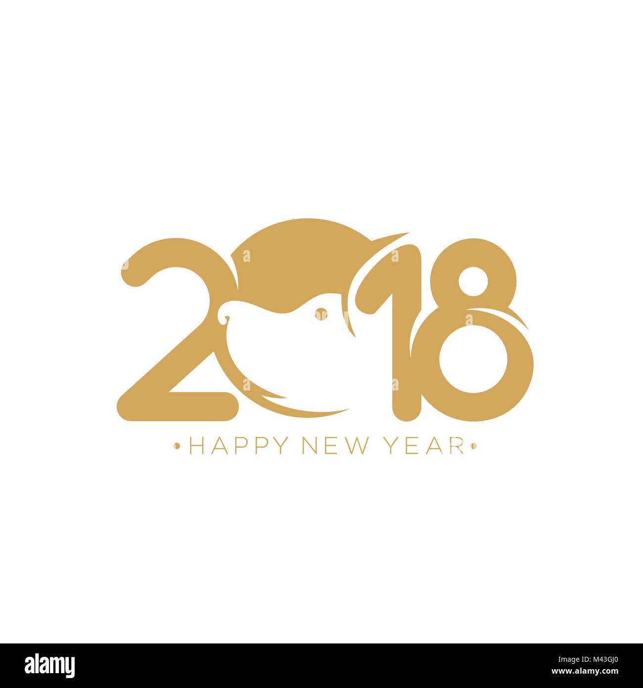 Frohes neues Jahr 2018 Vector Illustration. Stock Vektor