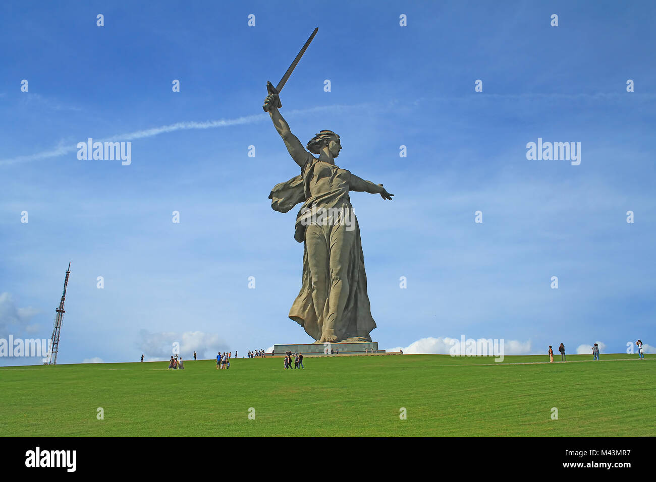Denkmal "Mutterland ruft!" auf mamaev Hill. Stockfoto