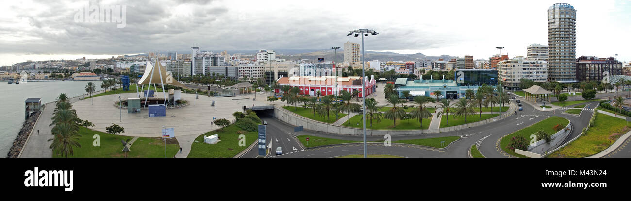 Panorama von Santa Catalina, Las Palmas Stockfoto