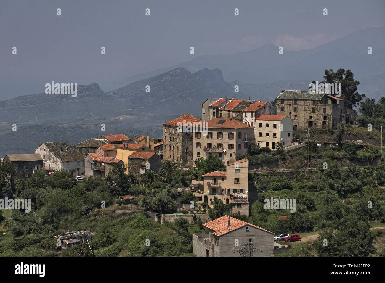 Vallecalle, Bergdorf in Nebbio, Korsika Stockfoto