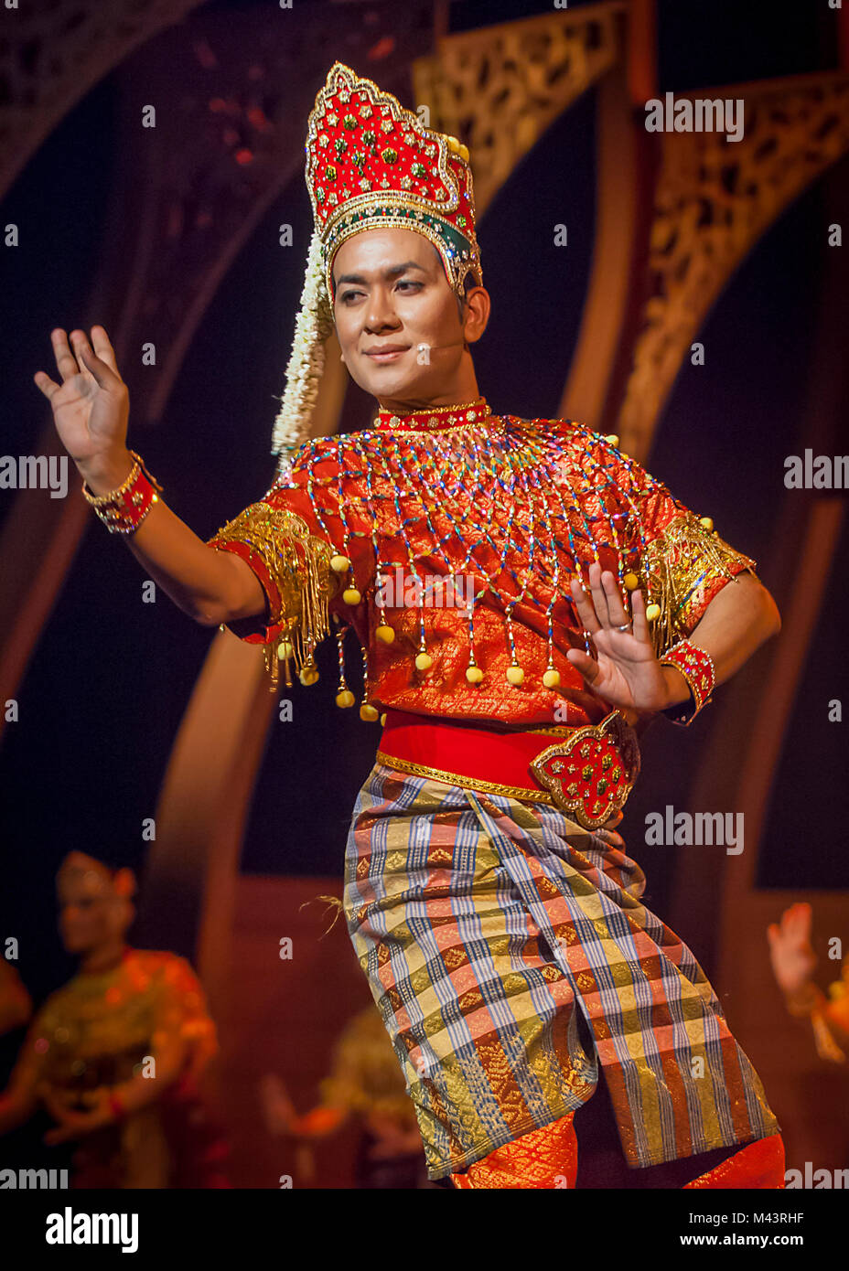 Mak-yung ist eine traditionelle Form des Tanzes - Drama aus dem Norden von Malaysia, Kelantan. Stockfoto
