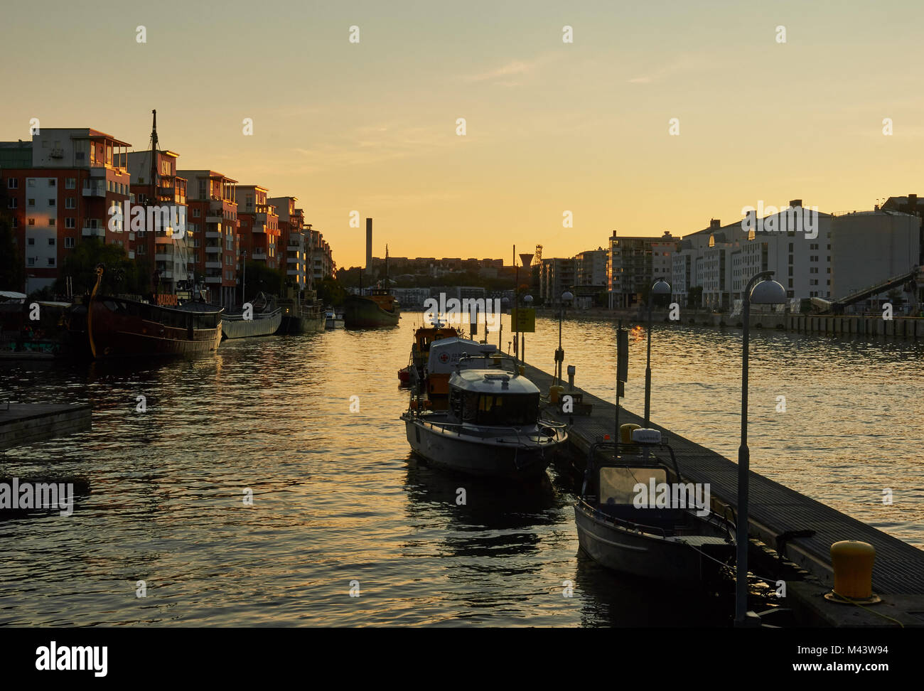 Hammarby Sjostad eco Nachbarschaft ein Pionier im Bereich der nachhaltigen Entwicklung, Hammarby See, Stockholm, Schweden, Skandinavien. Stockfoto